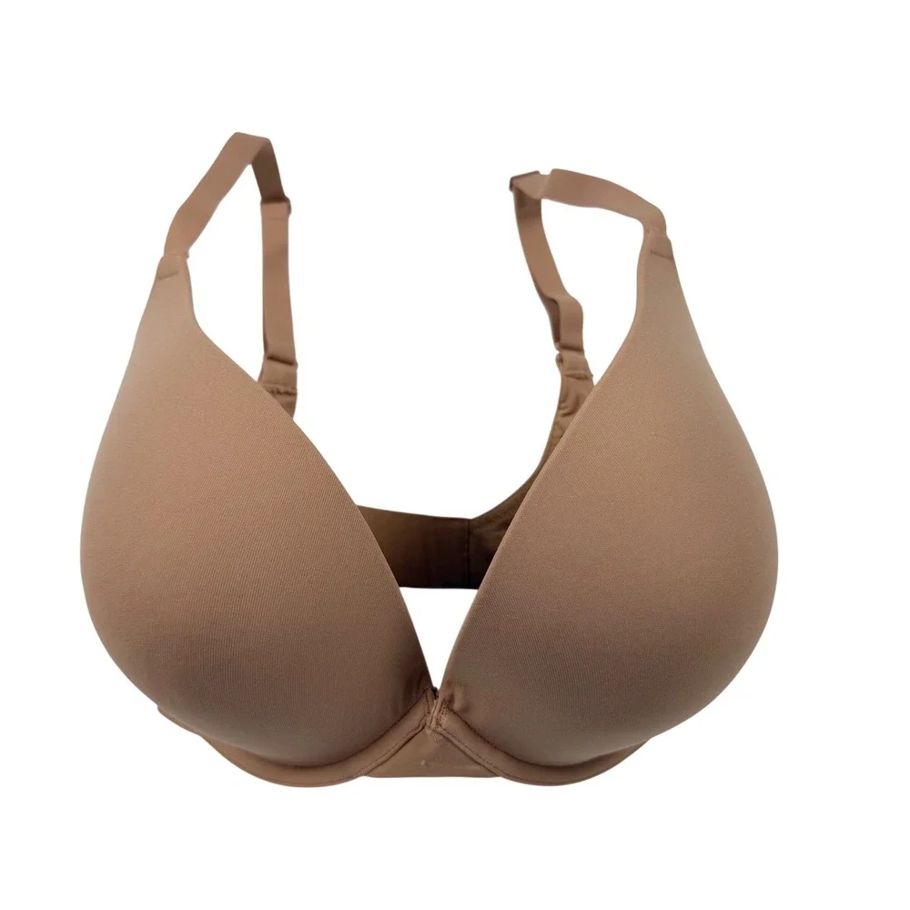 Skims Ultimate Bra Womens 32H Tan Good Plunge Underwire Seamless Everyday Bra - Picture 1 of 8
